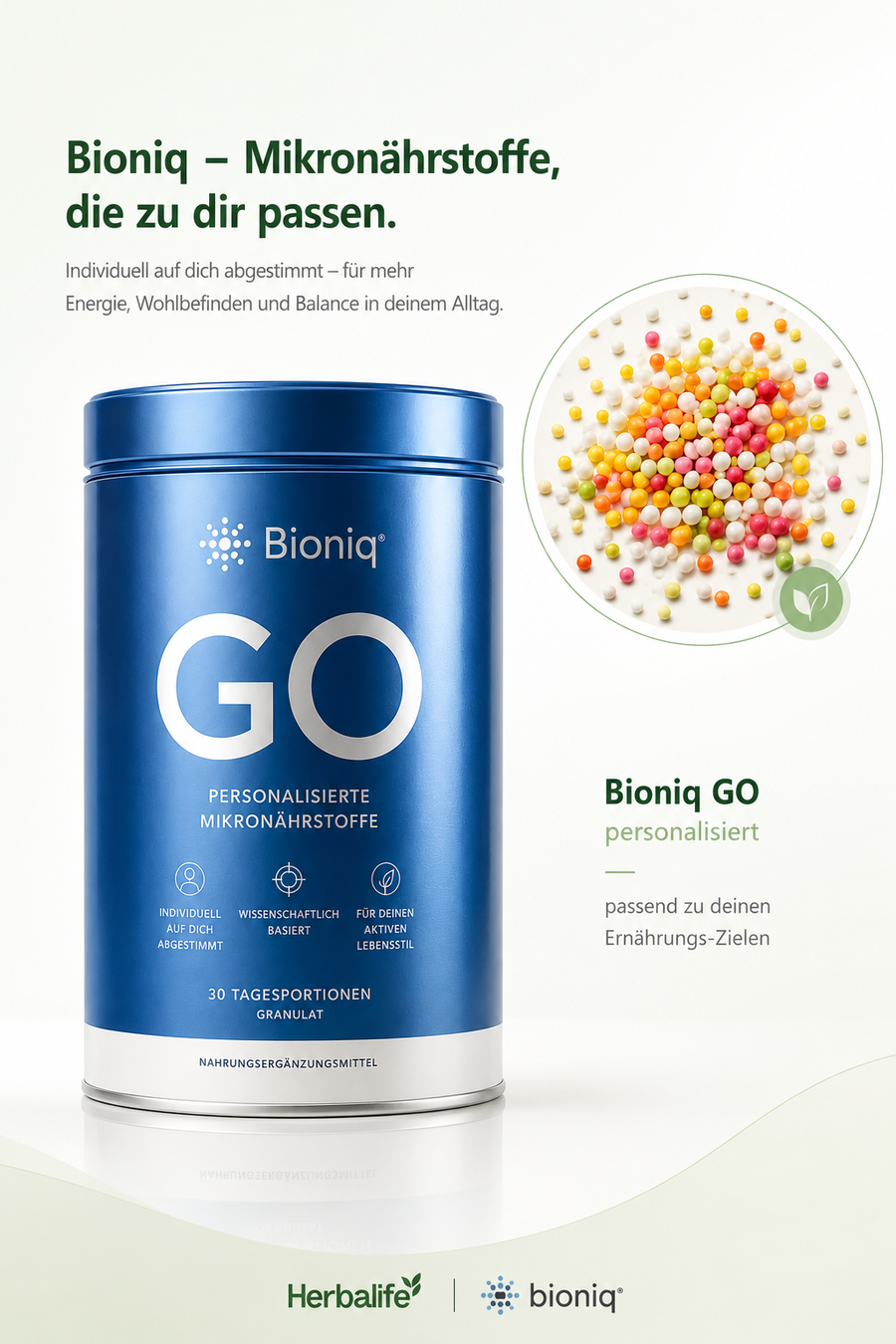 Bioniq GO personalisierte Mikronährstoffe
